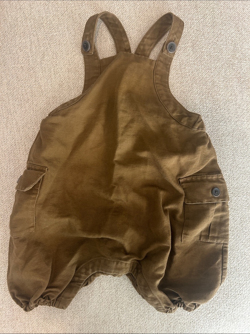 Banana Republic Kids Brown Overalls Romper Linen 18-24M